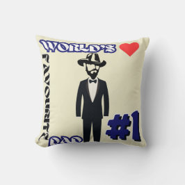 Favoriete vader van de wereld #1 Sierkussen