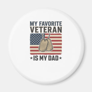 Favoriete Vader Veteraan Patriottische Hond Tags O Magneet