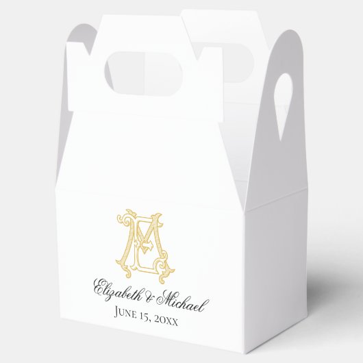 Favoriete vak EM Monogram of ME Monogram Bedankdoosjes (Geopend)