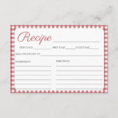 Favoriete Vakantie Recept aanvraag Vrijgezellenfee Informatiekaartje (Achterkant)