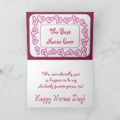 Favoriete verpleegkundige Happy Nurses Day  Kaart (Binnen)
