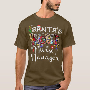 Favoriete verpleegkundige Xma van de kerstkerstman T-shirt
