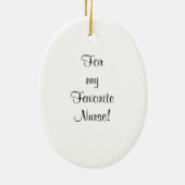 Favoriete verpleegster keramisch ornament (Achterkant)