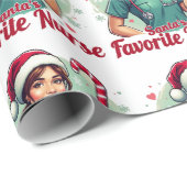 Favoriete verpleegster voor de kerstman cadeaupapier (Rol Hoek)