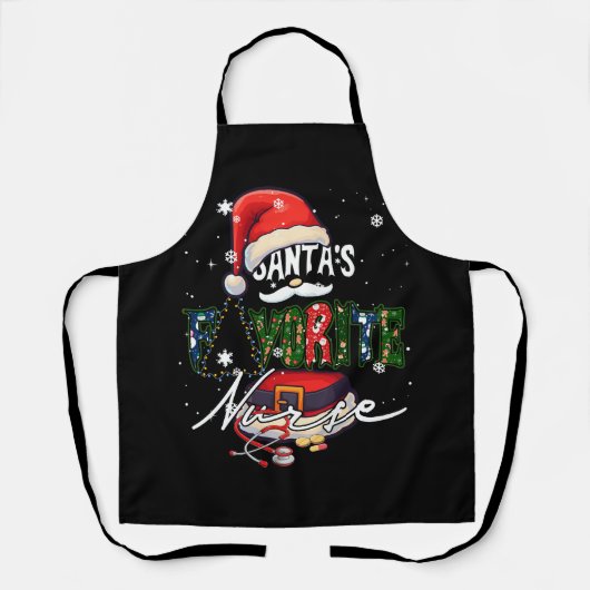 Favoriete verpleegster Xma, vroedvrouw voor kerst Schort (Voorkant)
