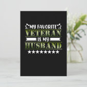 Favoriete Veteraan Husband Happy Veterans Dag Bedankkaart (Staand voorkant)
