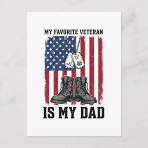 Favoriete Veteraan Is Mijn Vader Patriottisch Shir Briefkaart