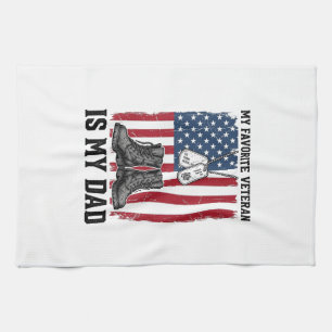 Favoriete Veteraan Is Mijn Vader Patriottisch Shir Theedoek