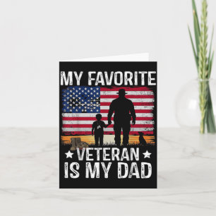 Favoriete veteraan is papa Amerikaanse vlag milita Kaart