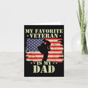 Favoriete veteraan is papa Leger Militair Veterane Kaart