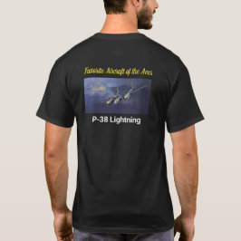 Favoriete Vliegtuig van de Aces P-38 Lightning T-shirt