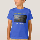 Favoriete Vliegtuig van de Aces P-38 Lightning T-shirt (Voorkant)