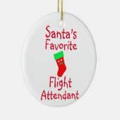 Favoriete vluchtbegeleider van de kerstman keramisch ornament (Rechts)