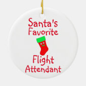 Favoriete vluchtbegeleider van de kerstman keramisch ornament (Achterkant)