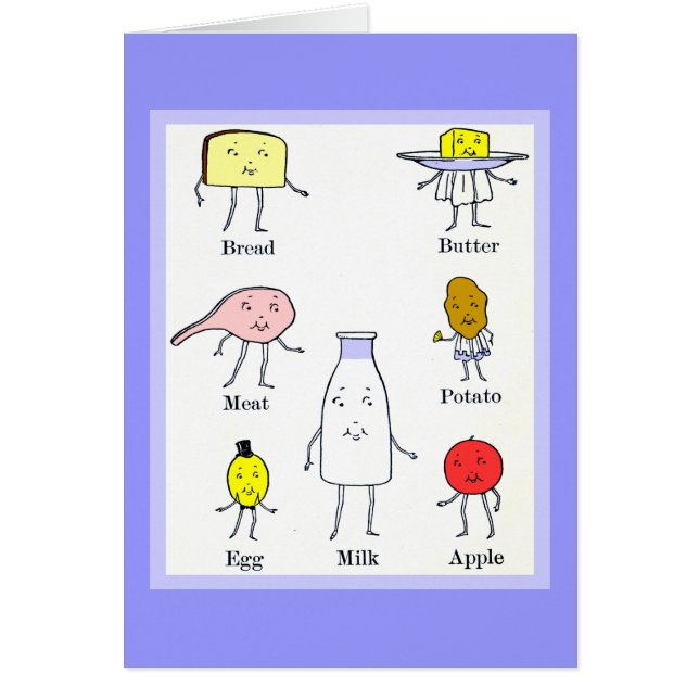 Favoriete voedingsmiddelen  Blank Art Kaart (Voorkant)
