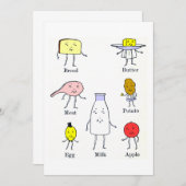 Favoriete voedingsmiddelen  keukenkunst (Voorkant / Achterkant)