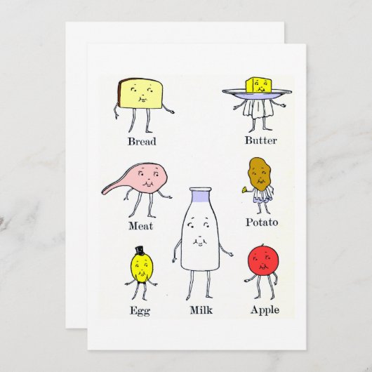 Favoriete voedingsmiddelen  keukenkunst (Voorkant / Achterkant)