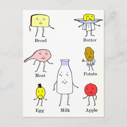 Favoriete voedingsmiddelen  keukenkunst briefkaart (Voorkant)