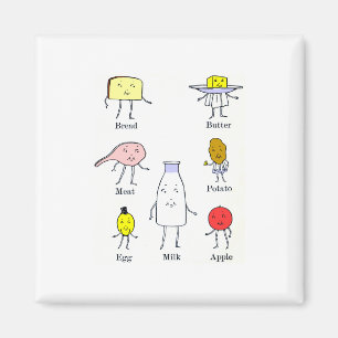 Favoriete voedingsmiddelen  keukenkunst magneet