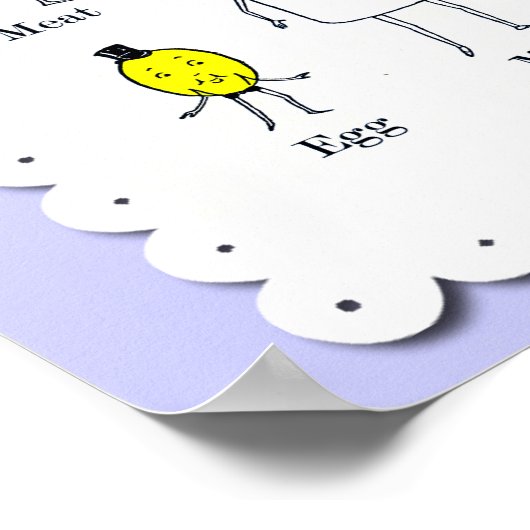 Favoriete voedingsmiddelen  keukenkunst poster (Hoek)