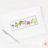 Favoriete voedingsmiddelen  keukenkunst rechthoekige sticker (Envelop)