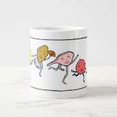 Favoriete voedingsmiddelen  kunst grote koffiekop (Voorkant)