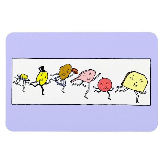 Favoriete voedingsmiddelen  kunst magneet (Horizontaal)