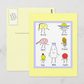 Favoriete voedingsmiddelen Retro Blank Art Briefka Briefkaart (Voorkant / Achterkant)