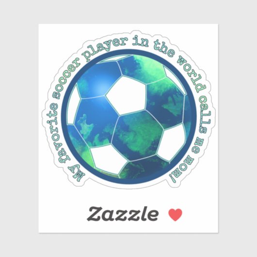 Favoriete voetballer in de wereld roept me mama sticker (Vel)