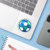 Favoriete voetballer in de wereld roept me mama sticker (Laptop met iPhone)