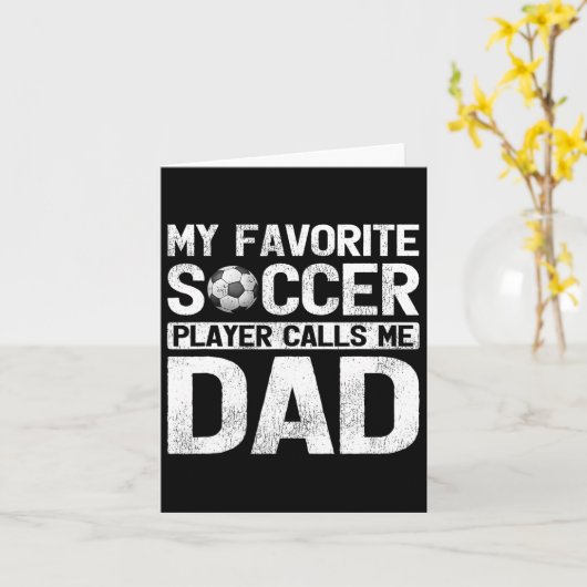 Favoriete voetballer noemt me papa vaders dag kaart (Gele Bloem)