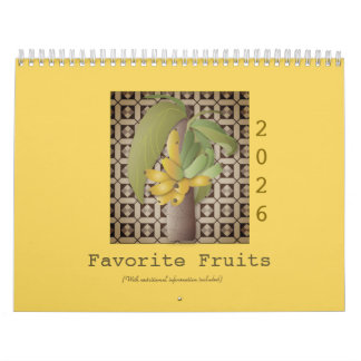 Favoriete vruchten (met voedingsinformatie) kalender