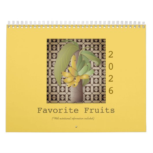Favoriete vruchten (met voedingsinformatie) kalender (Hoes)