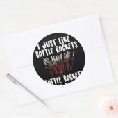 Favoriete vuurwerk fles raketten ronde sticker (Envelop)
