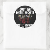 Favoriete vuurwerk fles raketten ronde sticker (Tas)