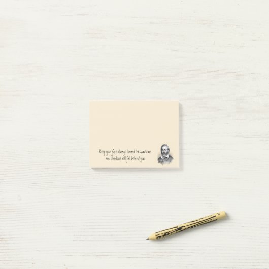 Favoriete Walt Whitman Quote Champagne Post-it® Notes (Op bureau)
