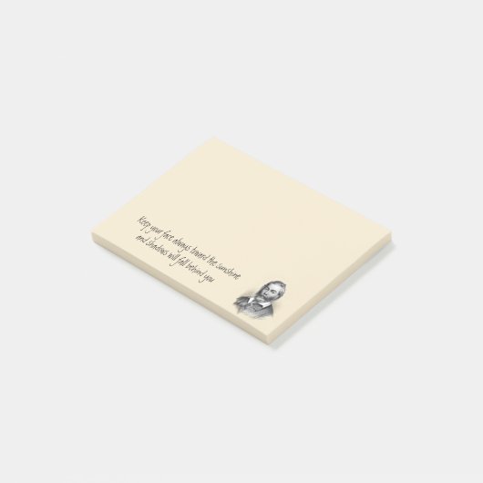 Favoriete Walt Whitman Quote Champagne Post-it® Notes (Schuin)