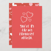 Favoriete Weirdo Flat Holiday Kaart (Voorkant / Achterkant)