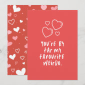 Favoriete Weirdo Plat Kerstkaart (Voorkant / Achterkant)