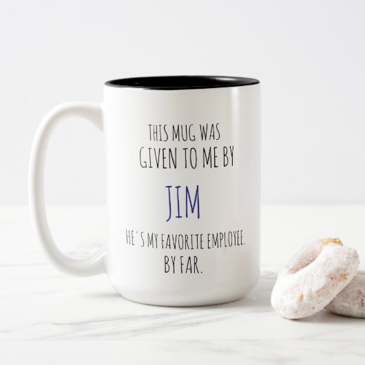 Favoriete Werknemer Mok – Grappig Baas Cadeau (Met donut)