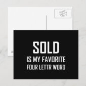 Favoriete Word Funny met vier letters Briefkaart (Voorkant / Achterkant)