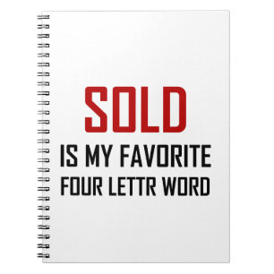 Favoriete Word Funny met vier letters Notitieboek