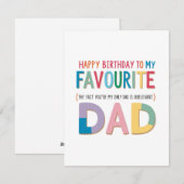 Favoriete zus verjaardag Kaart (Voorkant / Achterkant)