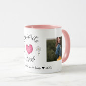 Favoriete zuster 2 Aangepaste Mok voor foto's (Voorkant rechts)