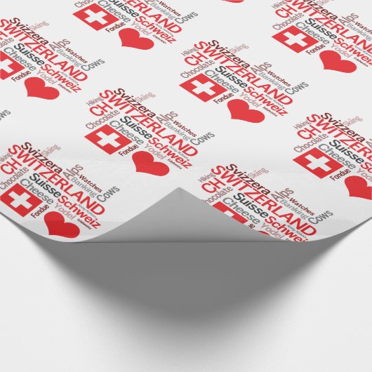 Favoriete Zwitserse dingen - Ik hou van Zwitserlan Cadeaupapier (Hoek)