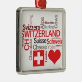 Favoriete Zwitserse dingen - Ik hou van Zwitserlan Metalen Ornament (Rechts)