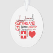 Favoriete Zwitserse dingen - Ik hou van Zwitserlan Ornament (voorkant)