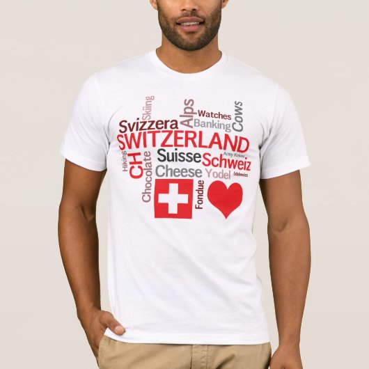 Favoriete Zwitserse dingen - Ik hou van Zwitserlan T-shirt (Voorkant)