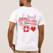 Favoriete Zwitserse dingen - Ik hou van Zwitserlan T-shirt (Achterkant)