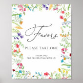 Favorietebloemen Favor Sign Poster (Voorkant)